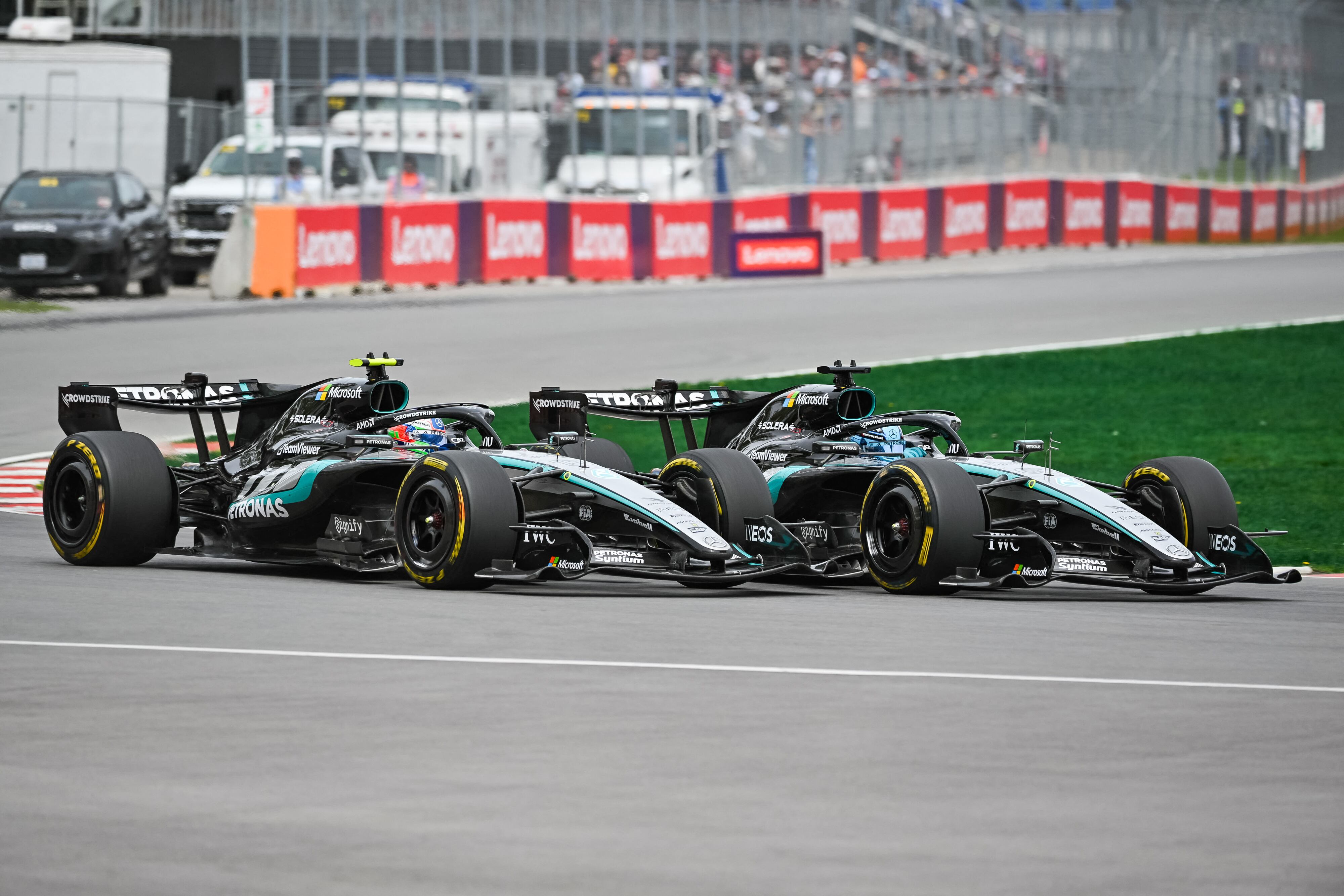 Arañazos en Mercedes: pole para Russell en Canadá, tras darse cera con Antonelli