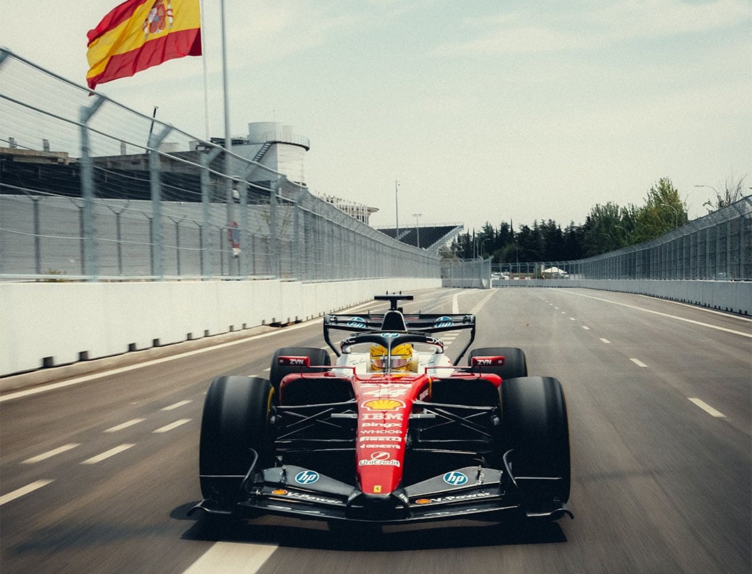 Ferrari estrena el Madring: primeras vueltas de un fórmula 1 al circuito urbano de Madrid