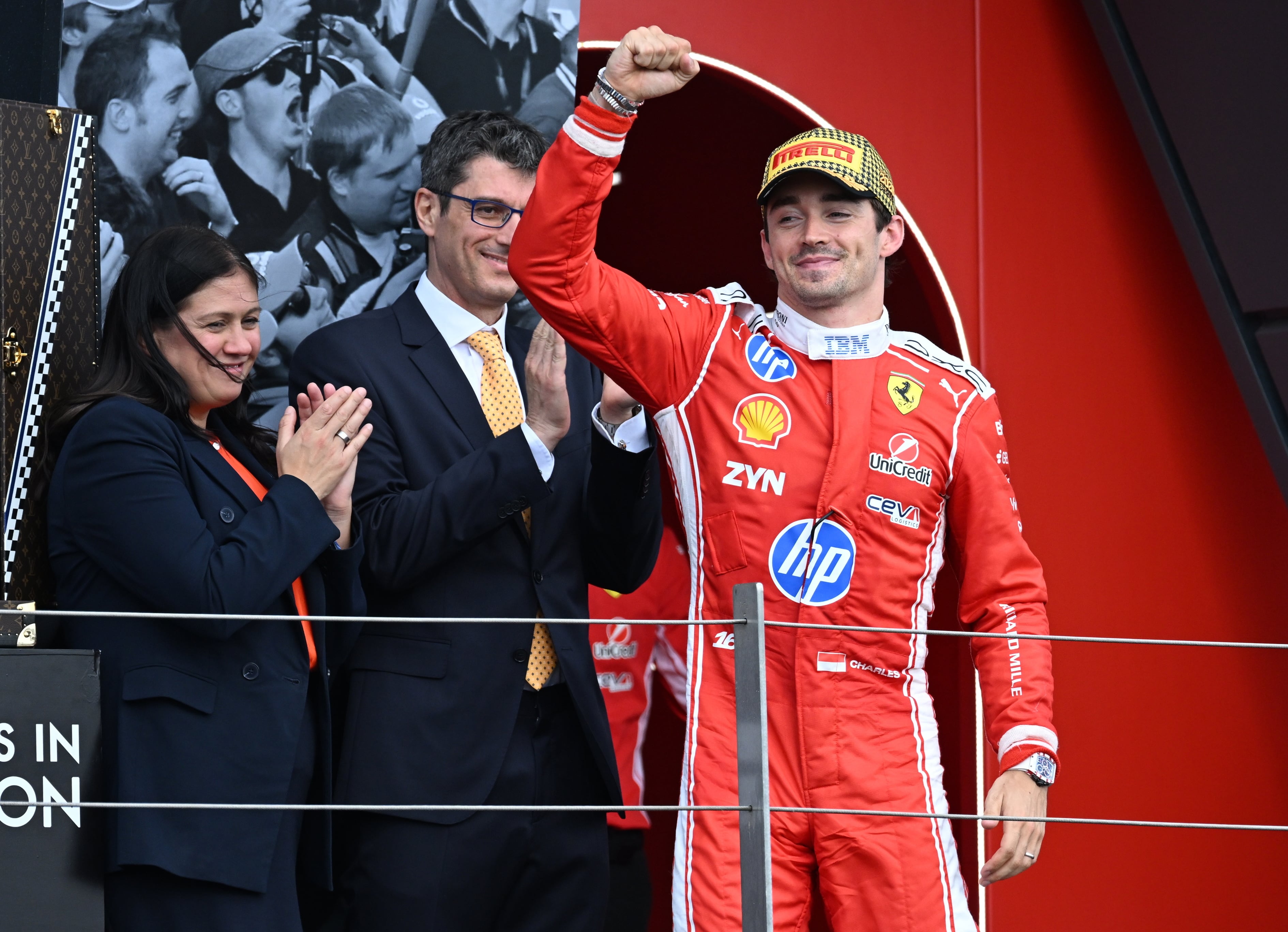Leclerc celebra la desgracia de Antonelli en el GP de Gran Bretaña